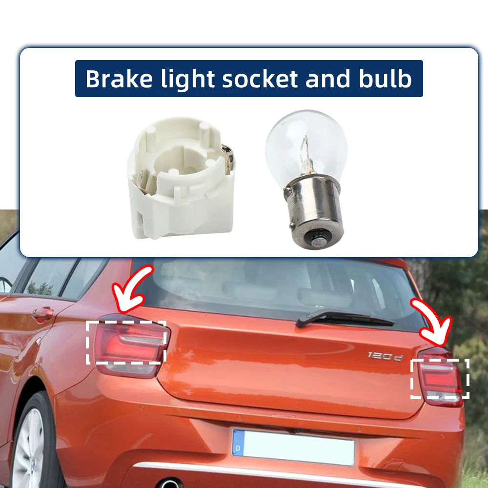 Car Brake Light Bulb Holder Socket For BMW E34 E61 E32 E38 E71 E72 Rear Stop Lamp Bulb Socket Auto Interior Accessories