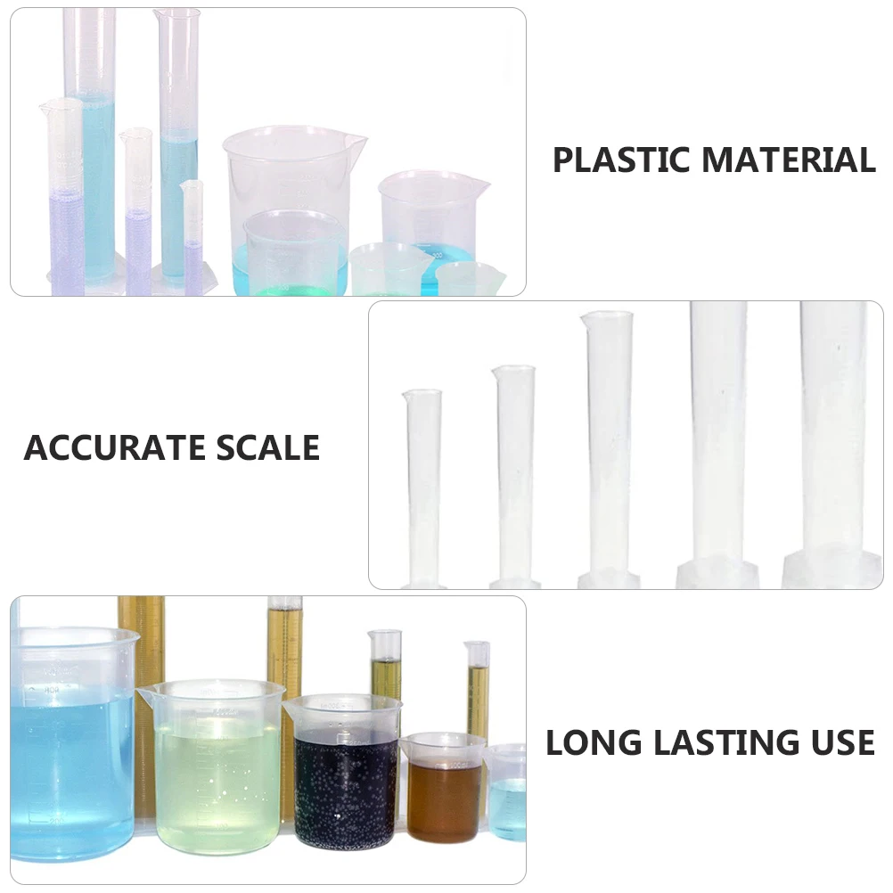 

Graduated Cylinder Set Mesuring Cups Measuring Acurate Cylinders Beaker Disposable