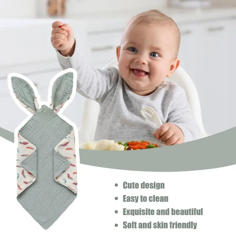 Śliniaki z zatrzaskami dla niemowląt Śliniaki z uszami królika Śliniaki z bandaną dla niemowląt Miękkie, wygodne, bawełniane śliniaki unisex dla chłopców i dziewczynek