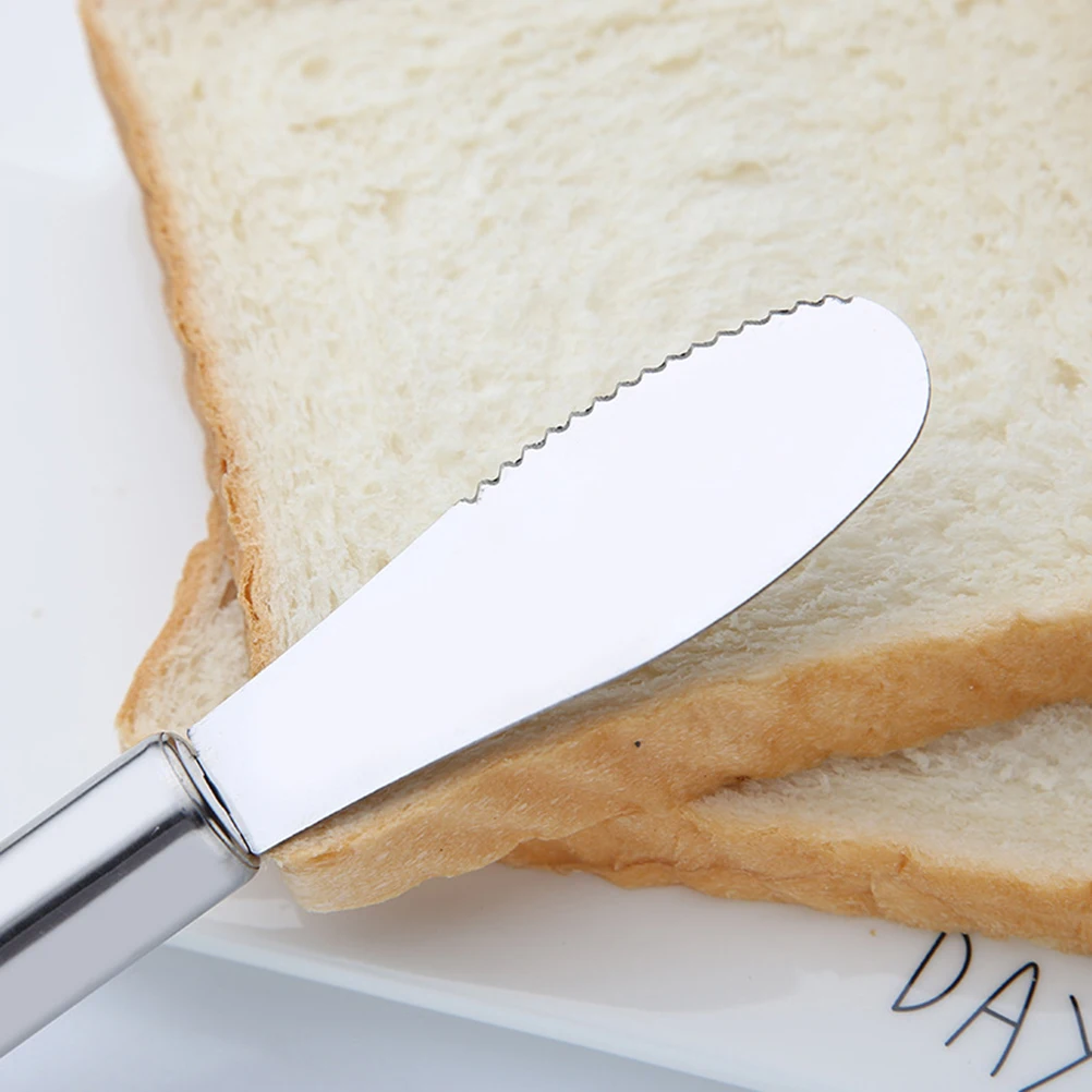 

2pcs Stainless Steel Cream Spreader Baking Butter Cheese Jam Cake Icing Kitchen Tool Pastry Spatula Home Restaurant Use (Silver)