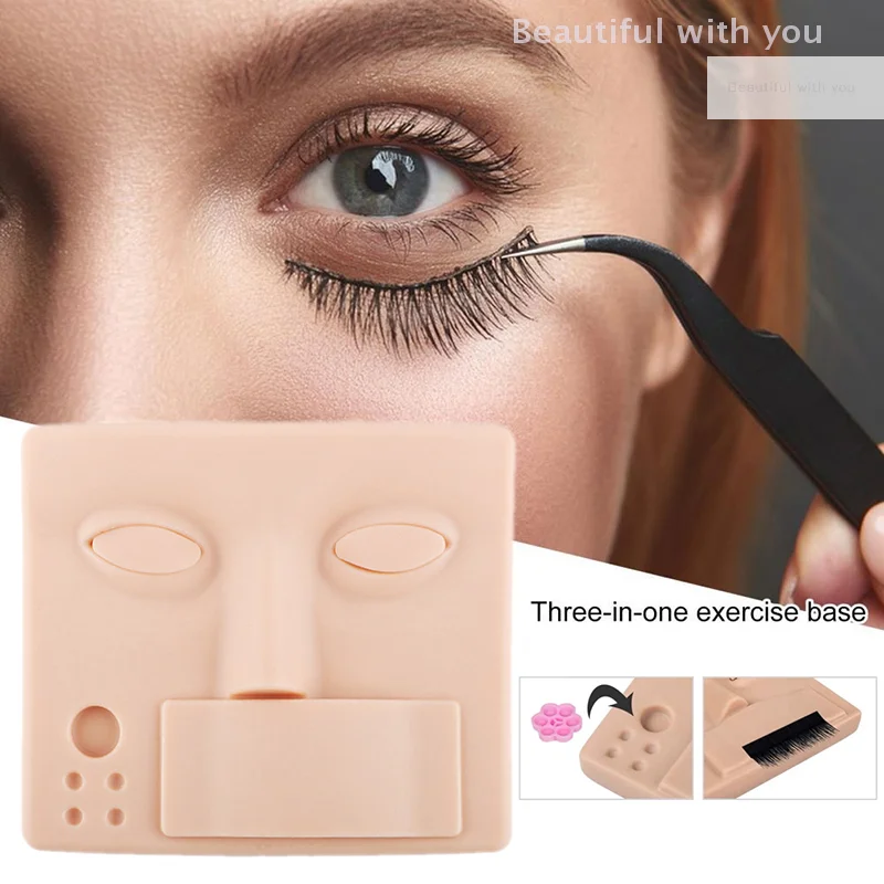 新しいマネキンヘッドまつげエクステ練習用メイクアップアクセサリー取り外し可能な目付きつけまつげ移植トレーニングモデルヘッド