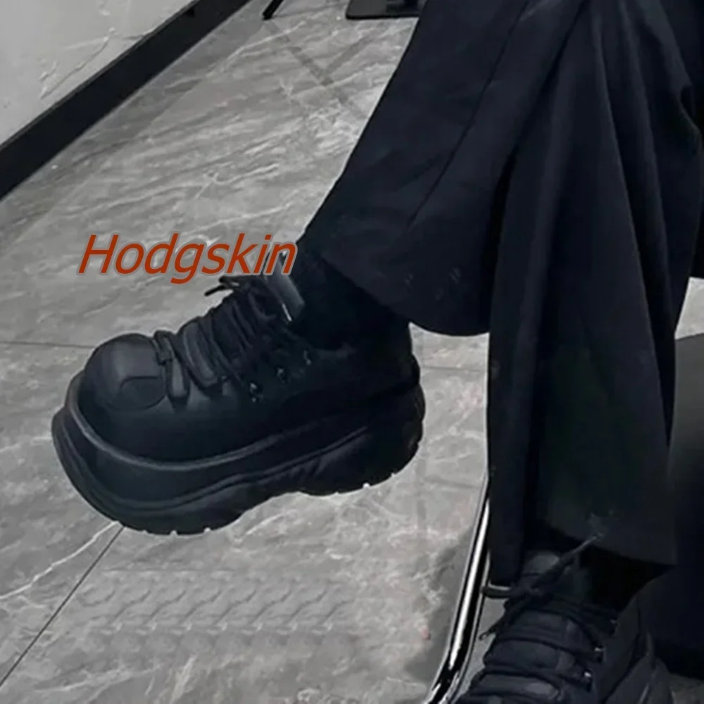 

Round Toe Cross Tied Black Solid Pumps Height Increasing Shallow Ankle Women Pumps Fashion Casual 2025 New Arrivals Autumn Pumps