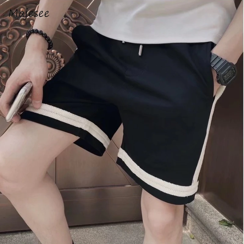 Contrast Color Shorts Men Summer Casual Sporty Daily Simple Cool Chic American Style Teenagers Comfortable Jogging Advanced Ins