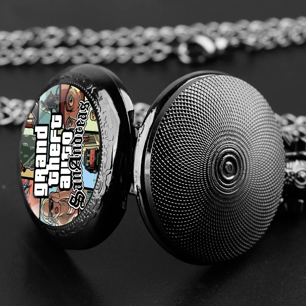 Game Design Vintage Quartz Pocket Chain Watch Necklace Watches For Men Kids Birthday Unique Gifts Mens Pocket Watches