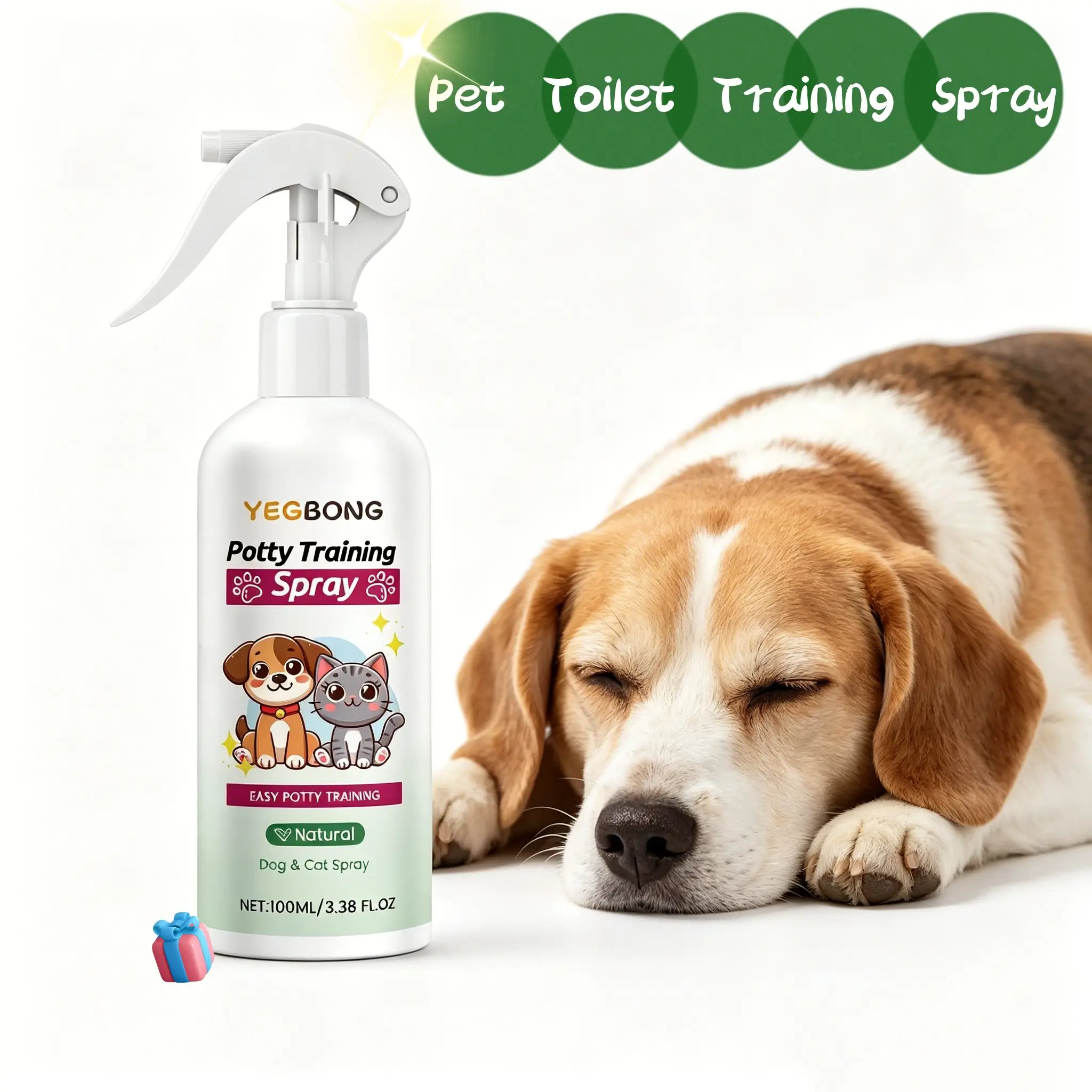 Yegbong Pet Toilet Training Spray Long-Term Behaviour Location Pets Puppies Outdoor Indoor Kitty Puppies Toilet Training Sprays