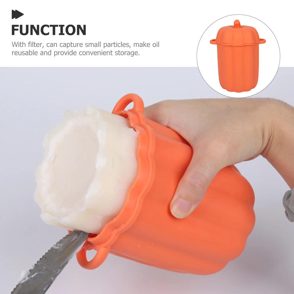 

Silicone Grease Container for Kitchen Bacon Jar Strainer Collector Can Catch Reusable Storage Box Cooking