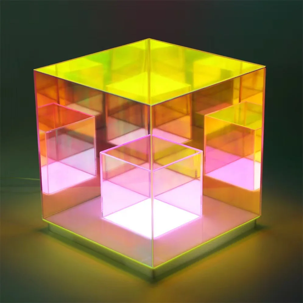 Creative Colorful Atmosphere Magic Cube USB Charging Night Light Stereoscopic Decoration Atmosphere Night Light
