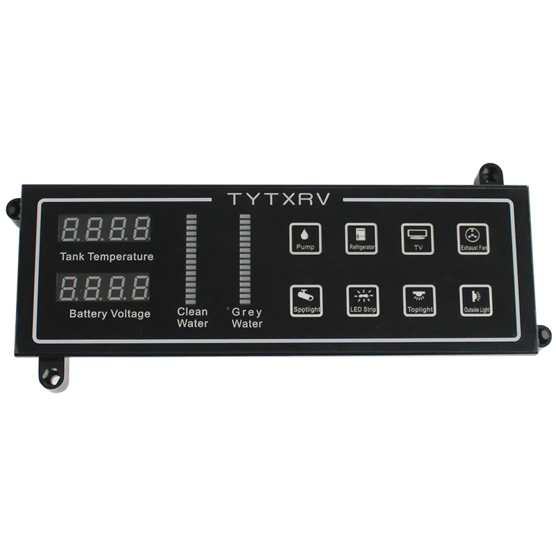 TYTXRV Camping Parts Include Voltmeter Water Meter Water Temperature Gauge 8 Way Touch Switch Control Panel