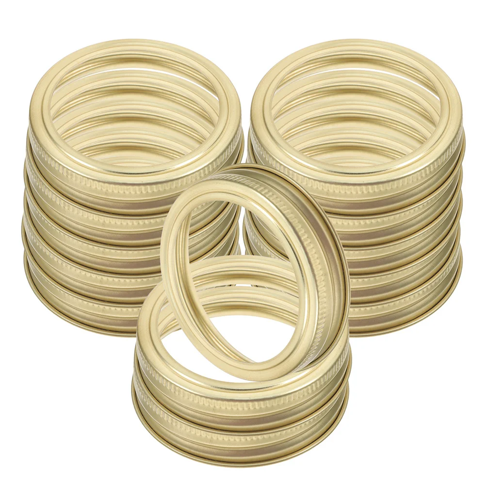 

24pcs Mason Jar Lid Rings 70Mm Tinplate Canning Screw Bands Leak Proof Reusable For Food Storage Decorative Kitchen Jar