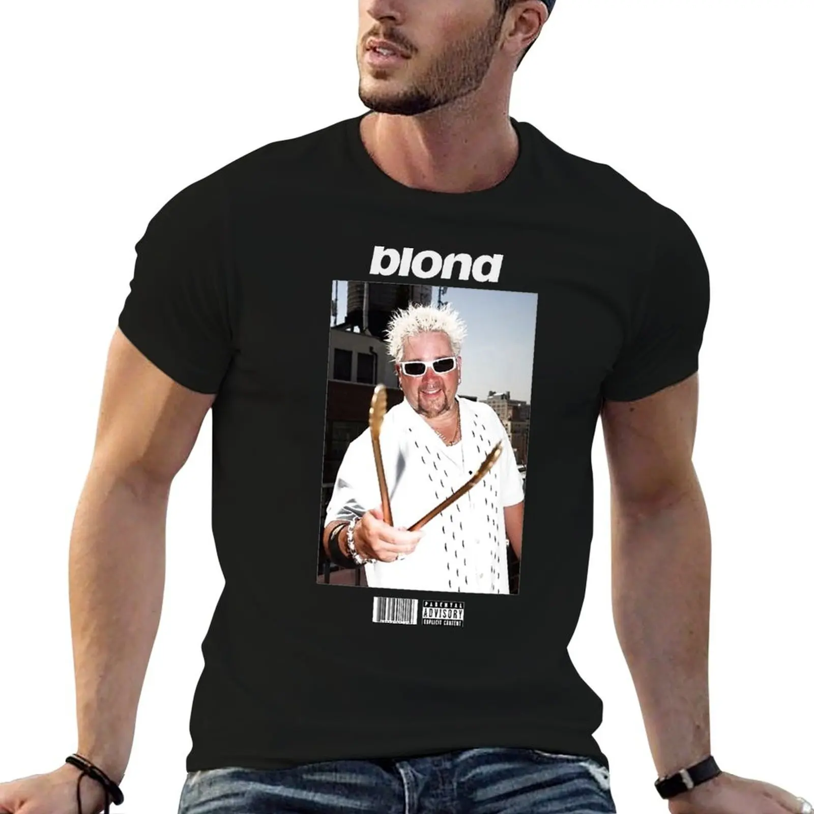 Blond - Frank Ocean x Guy Fieri 36, Frank Ocean x Guy Fieri Blond 36 T-Shirt Trendy Print Short Sleeve T-Shirt