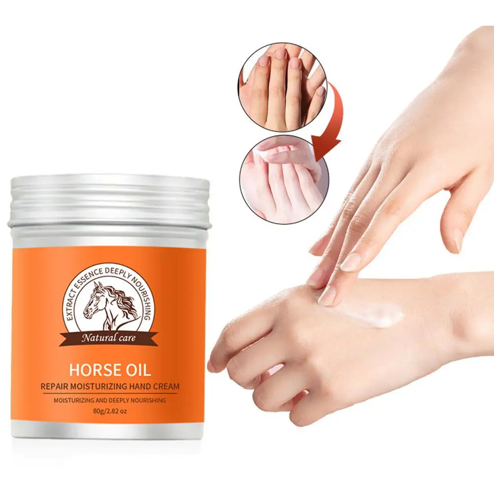 80g Horse Oil Anti-Drying Crack Foot Cream Heel Cracked Repair Hand Skin Cream Cream 1pcs Care Removal Dead Heel Feet L0D6