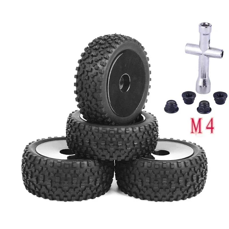 4 pezzi 85mm pneumatici ruota per Wltoys 144001 124019 104001 RC auto parti di aggiornamento 1/10 1/12 1/14 scala fuoristrada buggy