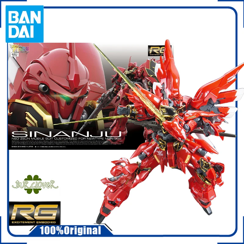 

Bandai Original RG Standard Version 22 Sinanju Anime Action Figure Assembly Model Toys Gifts For Children