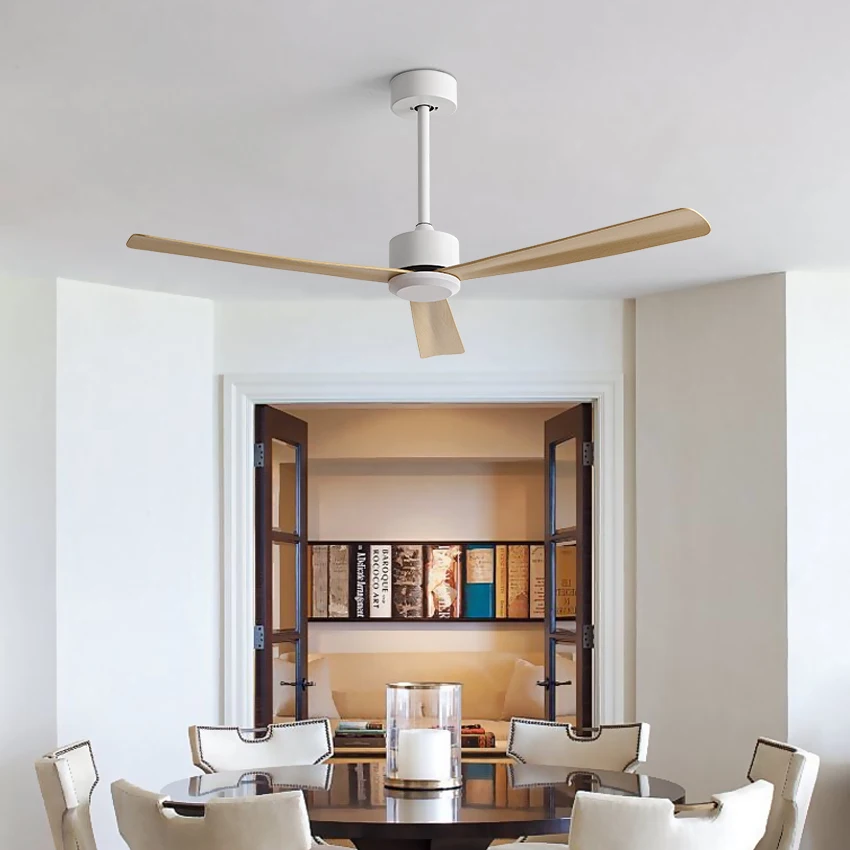 Ventilador de techo con inversor de 50 pulgadas: control remoto de 6 velocidades, silencioso y ahorrador de energía para salas de estar/comedor, con un diseño moderno y elegante