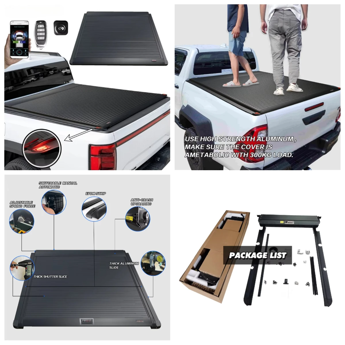 

Electric Retractable Hard Roller Shutter Tonneau Cover for Shark 6 Pickup Waterproof