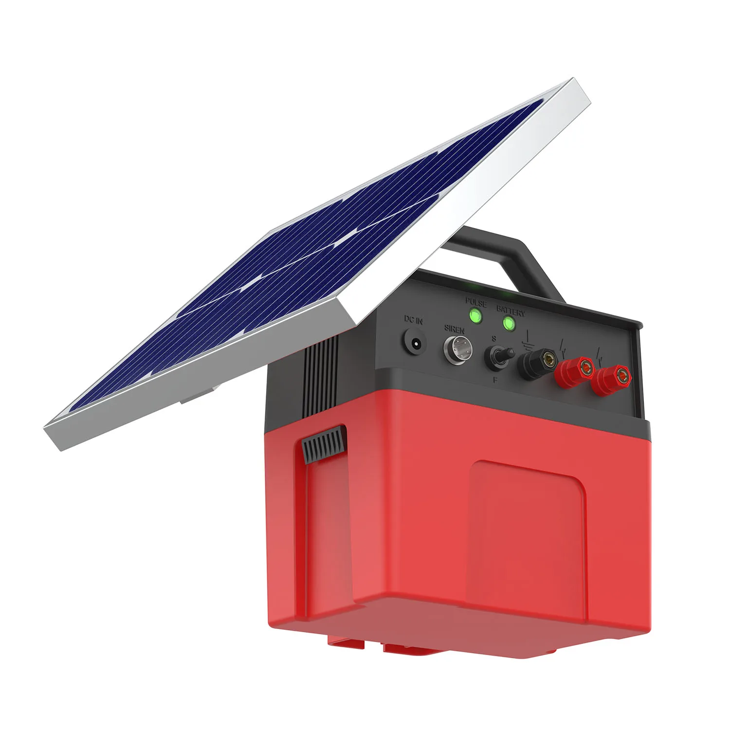 Solar Electric Fence Charger Energizer-45 Mile Range 1.2 Joules Easily Assembled for Construction Site Cattle Horses Elephants