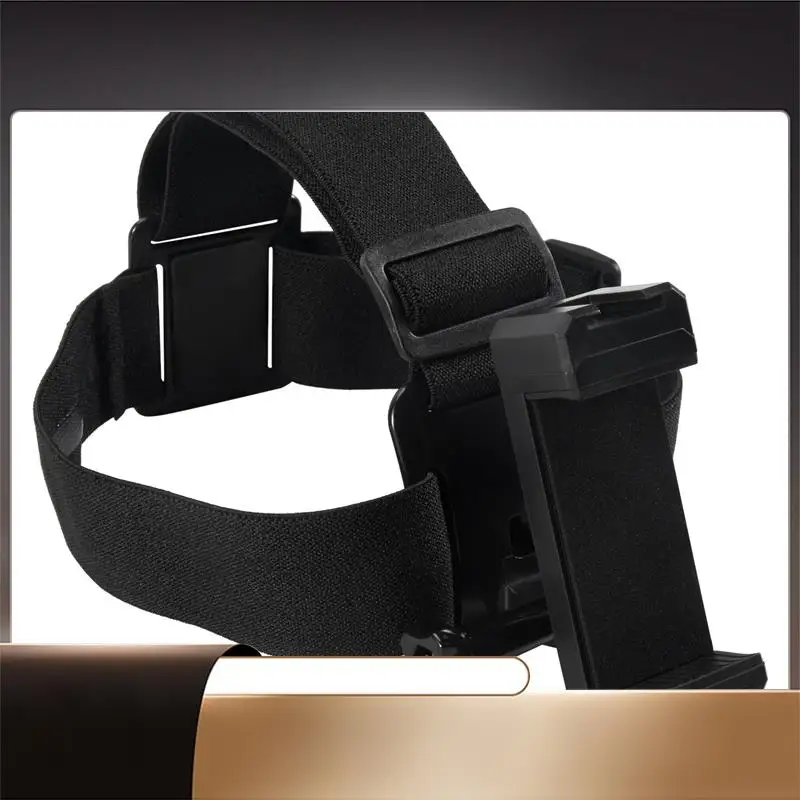 X64A-Universal Head Strap Mount Headband Holder With Mobile Phone Clip Holder For Smartphones Vlog Accessories