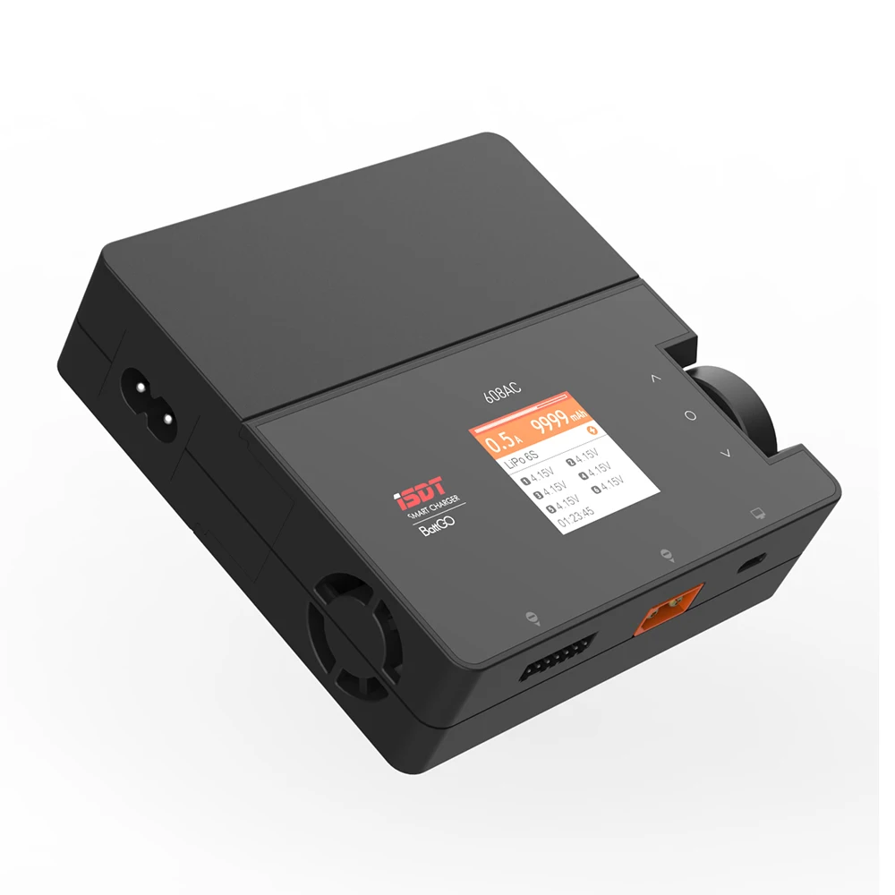 ISDT 608AC Smart Battery Charger & Discharger 60W AC & 200W DC 8A BattGo with Detachable Power Supply Electric PD Function