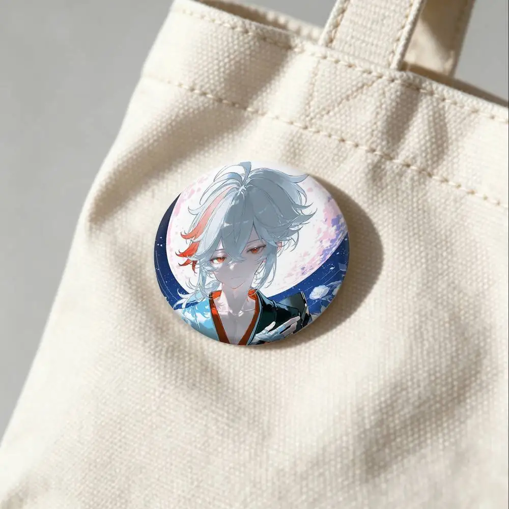 Kaedehara K-Kazuha Genshin Badges Creative Tinplate Button PinsBrooch Badge Clothes Backpack