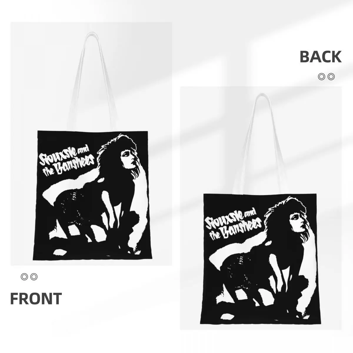 Siouxsie Sioux And The Banshees Merch Canvas Tote Bag for Women Casual Vintage British Rock Band Trend Bags Handbang