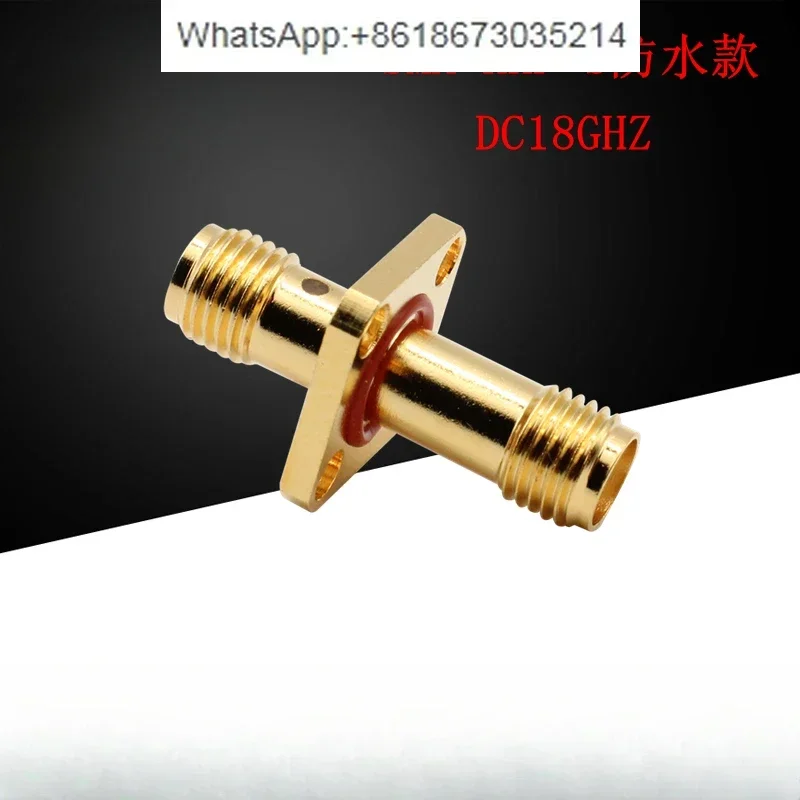 SMA adapter SMA-KKF four-hole flange fixed 24mm high frequency 18G low standing wave mother, mother waterproof model