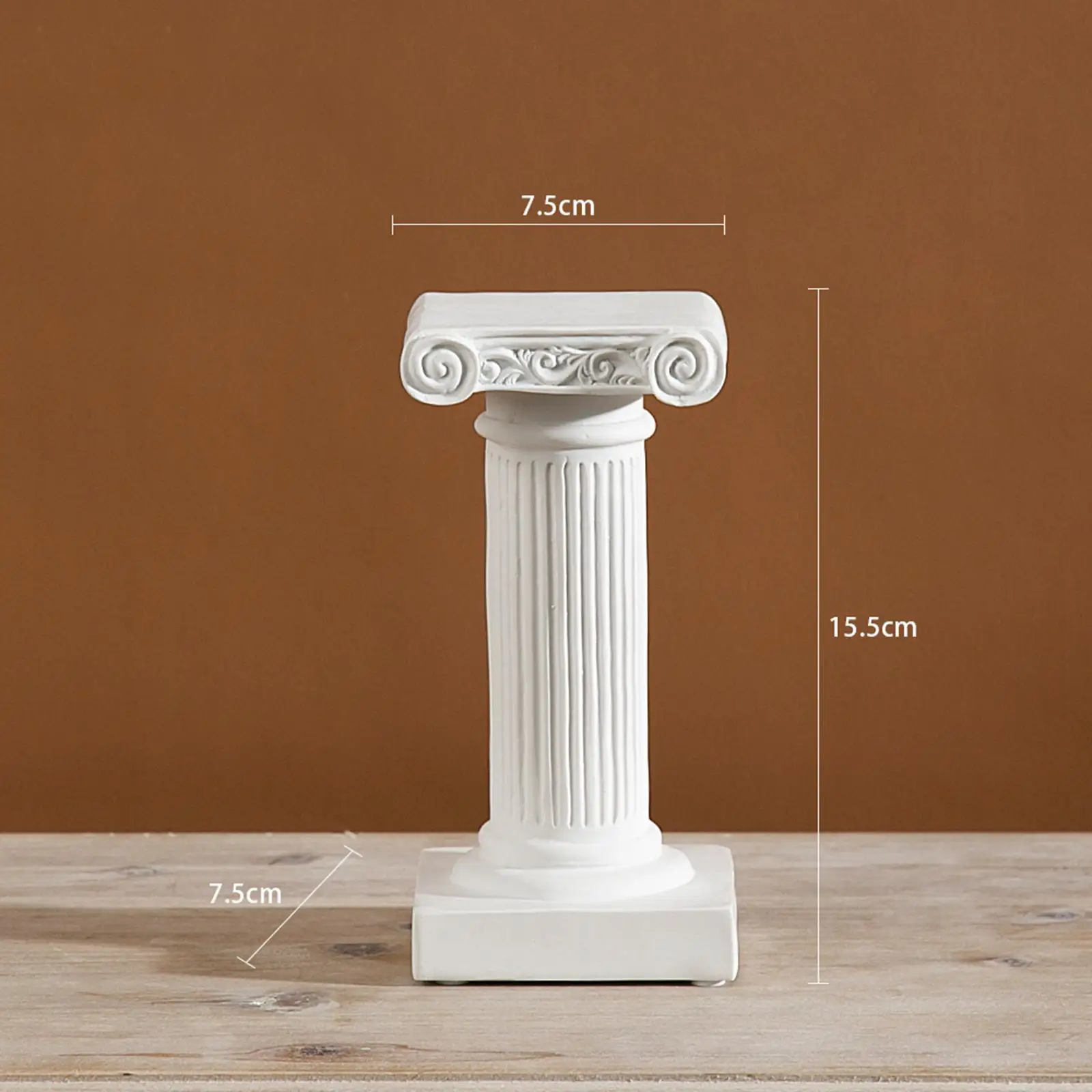 Small Mini Greek Columns Garden Ornament Candlestick Architecture Statue Vintage White Roman Pillars for Desktop Indoor Gift