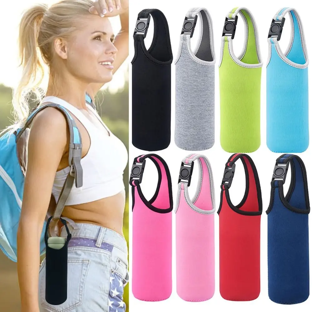 Funda deportiva para botella de agua, bolsa aislante de neopreno, soporte para taza, accesorio de Camping, 750/1000/1500ml