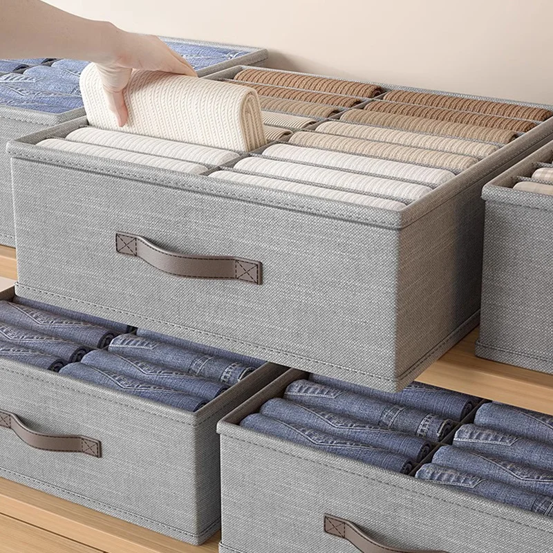 1pc Faltbare Hosen Lagerung Box Große Kapazität Schublade Kleidung Hose Lagerung Box Mit PP Bord Kleiderschrank Kleidung Lagerung Veranstalter