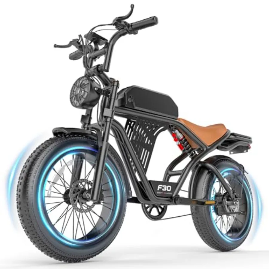 

Off-Road E Bike for Adults: 2500W Peak Motor, 32MPH Max Speed, 100-Mile Range, 48V 20Ah Battery, Keyless NFC/Password Unlock, D