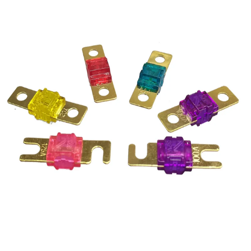 

100 шт., автомобильные плавкие предохранители с золотым покрытием