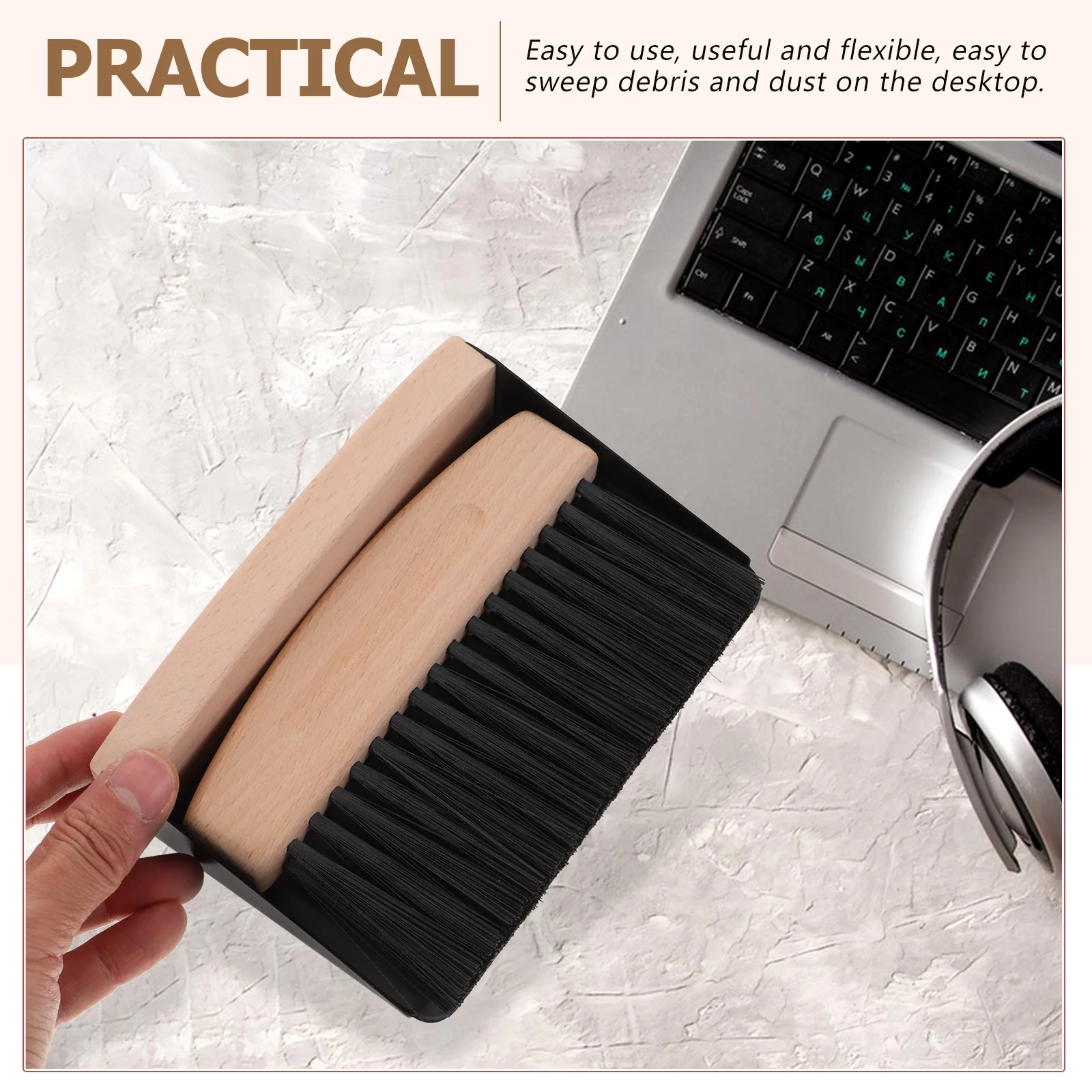 

1 set Mini Broom Dustpan Set Small Cleaning Brushes Hand Whisk Duster Magnet Fireplace Desktop Home Use Car Pet Supplies
