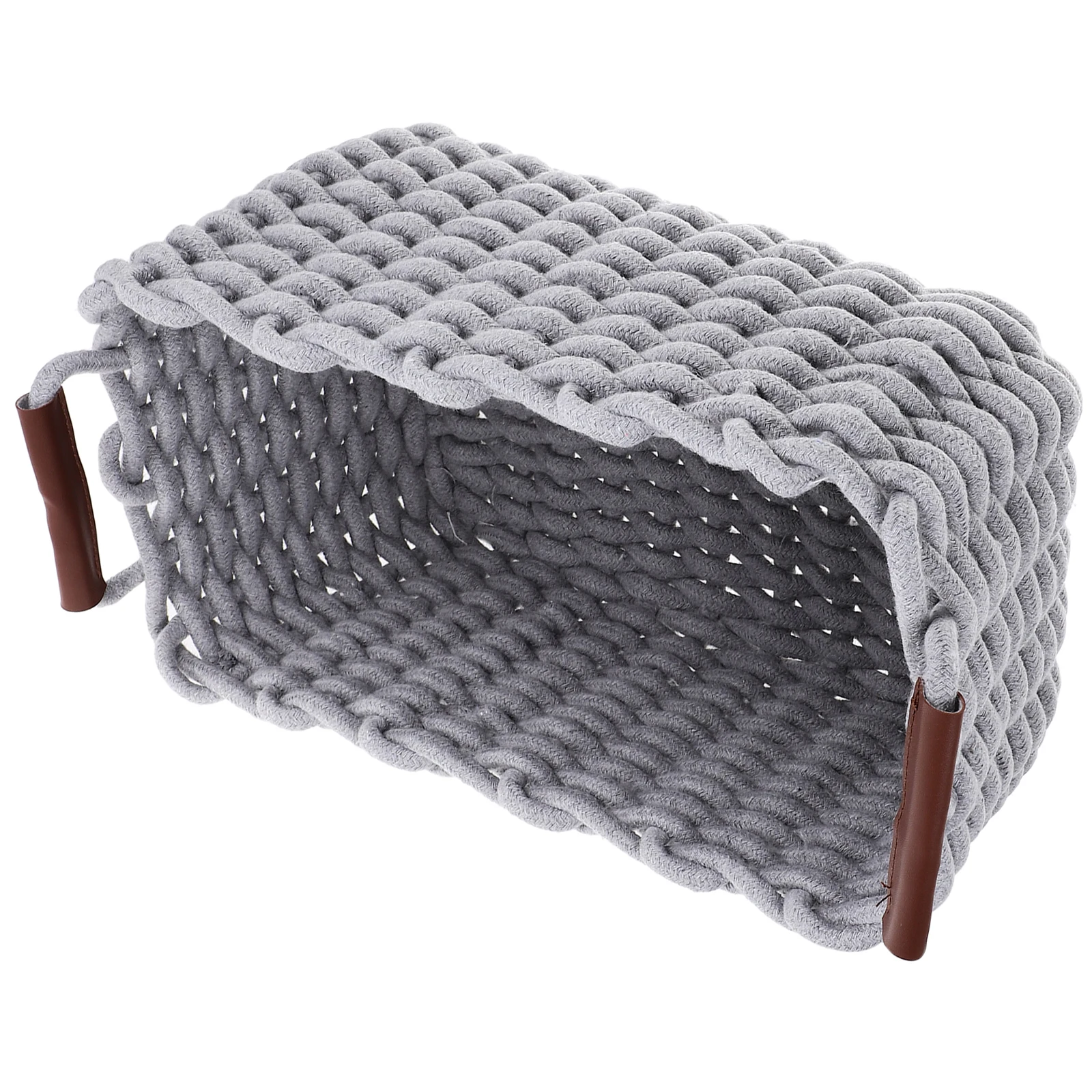 

Cotton Rope Storage Basket Large Size Beige Home ganizer for Cosmetics Keys Snacks Toys Clothes Laundry Desktop Baskets Woven