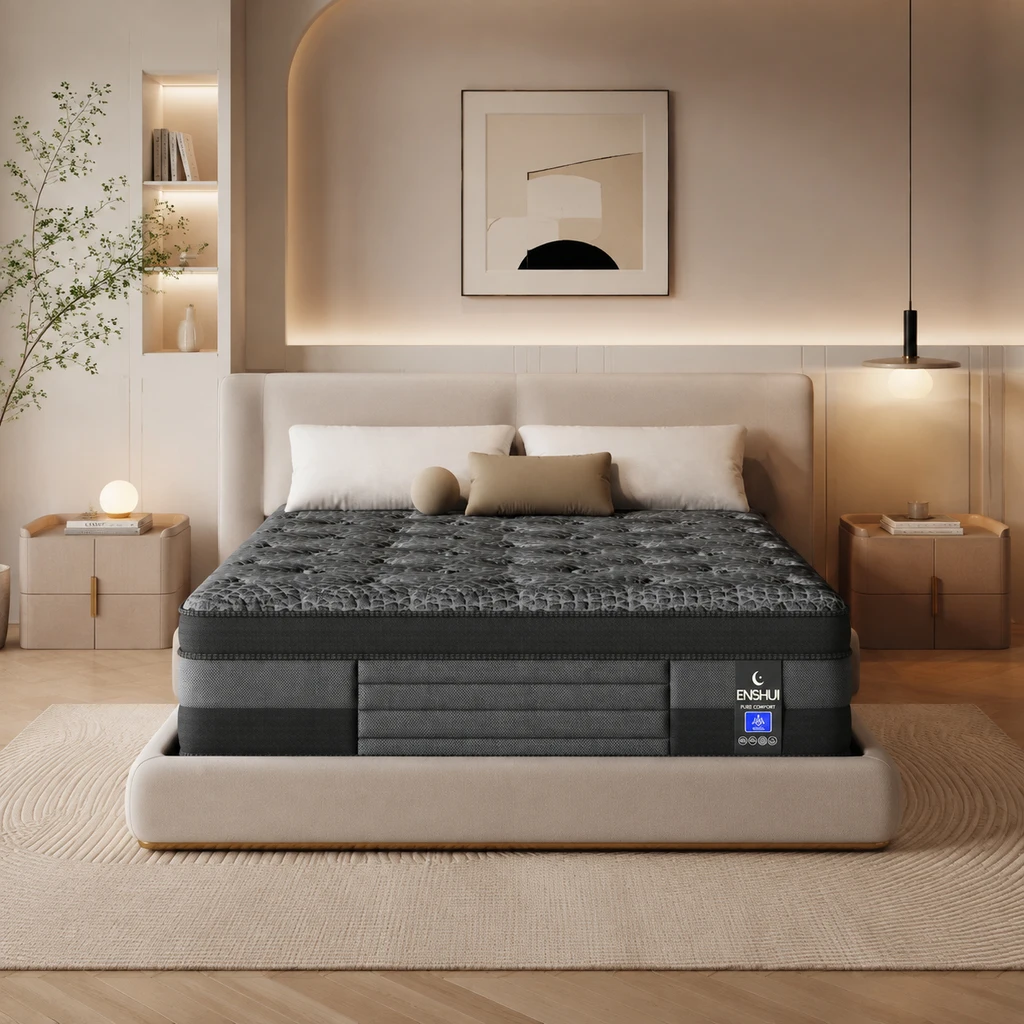 Memory Foam Mattress In A Box Queen - ENSHUI Materasso Ibrido da 12 Pollici,