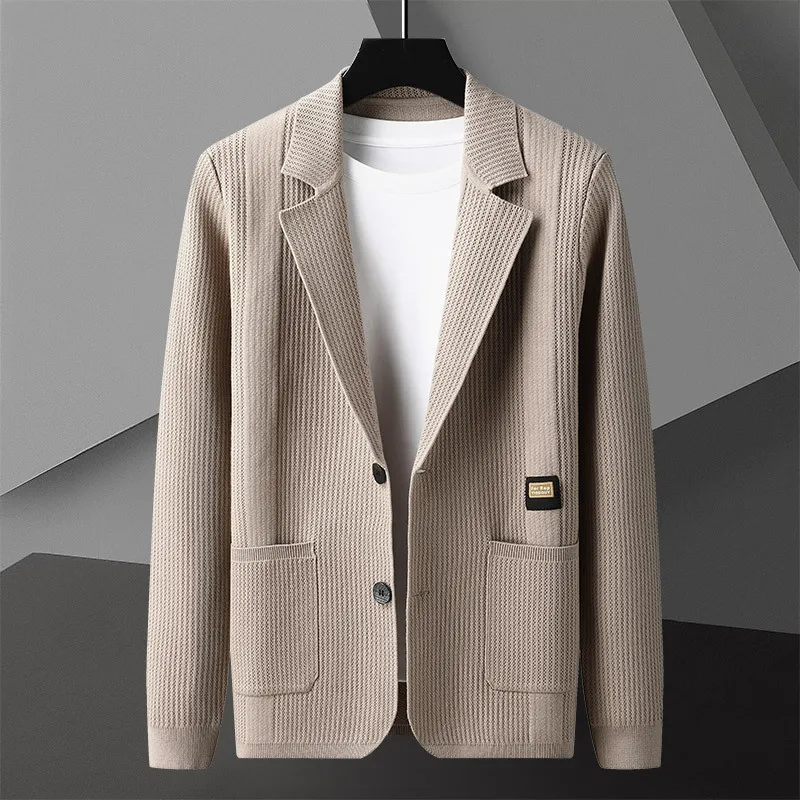 2024 Brand Fashion Pocket Cardigan Sweater Cardigan Men Fall Luxury Large Lapel Knitted Cardigan Jacket Men Designer Coat Men