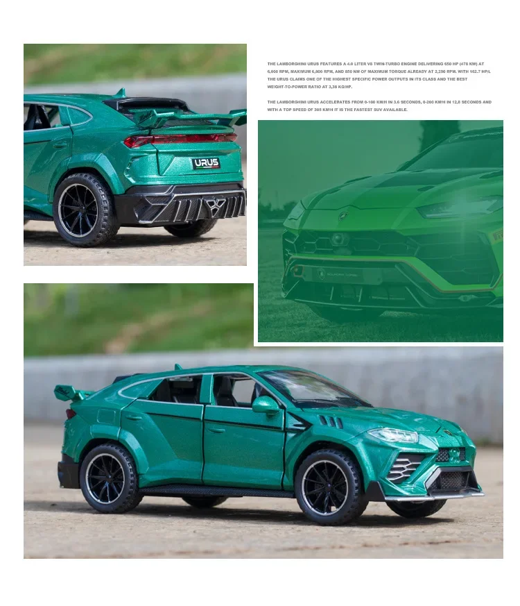 1:32 URUS Bison SUV Coupe модель автомобиля из сплава с откатным механизмом, коллекция украшений для автомобиля, игрушка в подарок для мальчика, бесплатная доставка A232