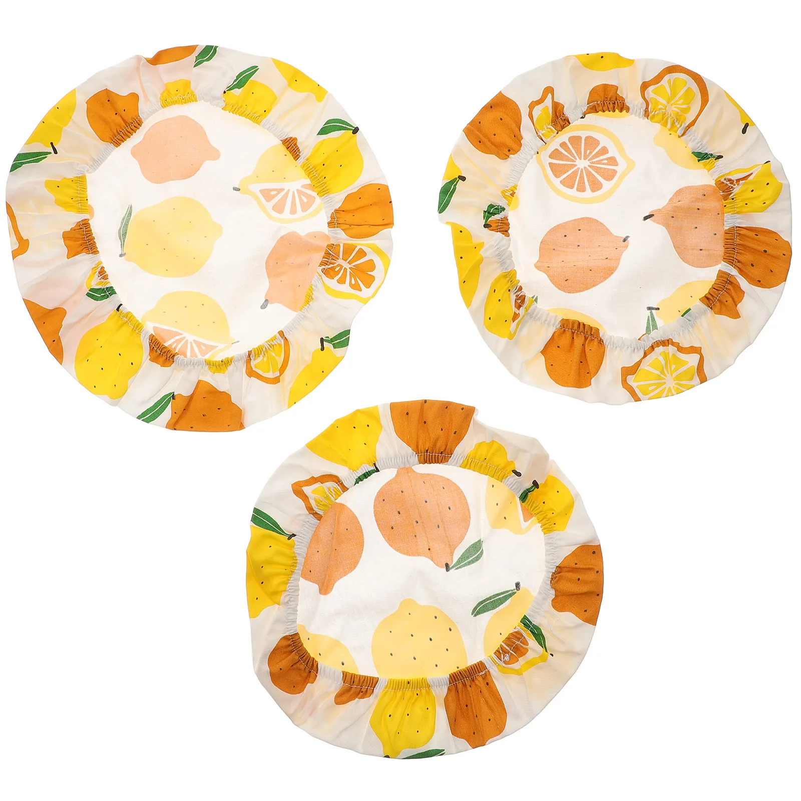 

Reusable Food Dust Covers for Bowls Yellow Polyester Stretch Lids Microwave Washable Kitchen Gadgets Elastic Cloth for Parties