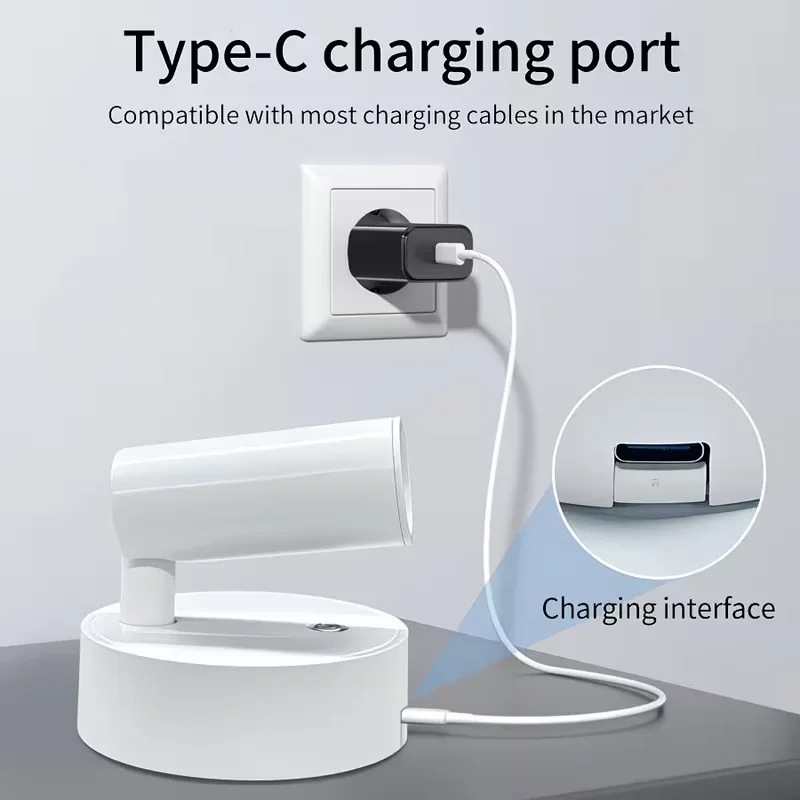 USB-Rechargeable Magnetic LED Wall Lamp Touch-Dimmable Reading Lamp Bedside Lamp Hallway Stairwell Wireless Spotlight Spot Light view 6