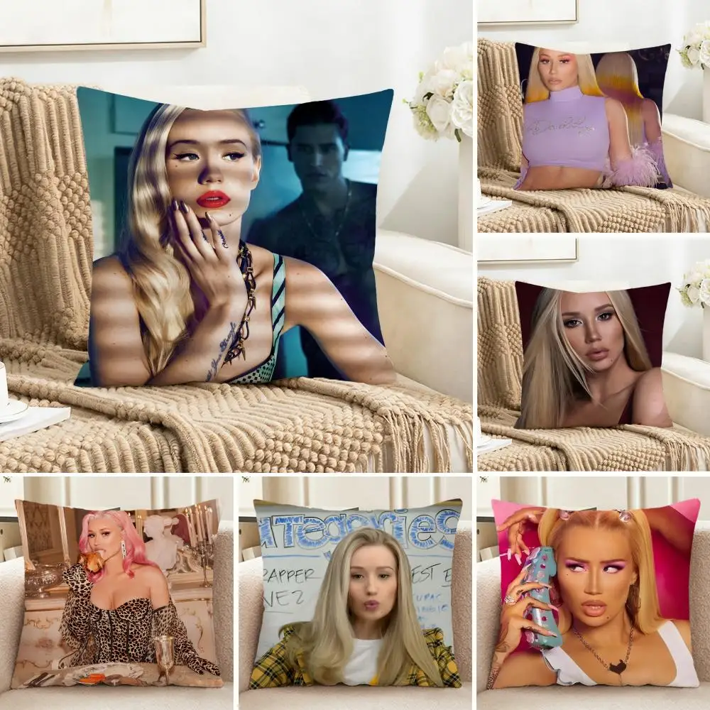 Funda de cojín melodiosa I-iggy Azalea, lavable, con aspecto de lino, para decoración diaria del sofá, el hogar y la habitación