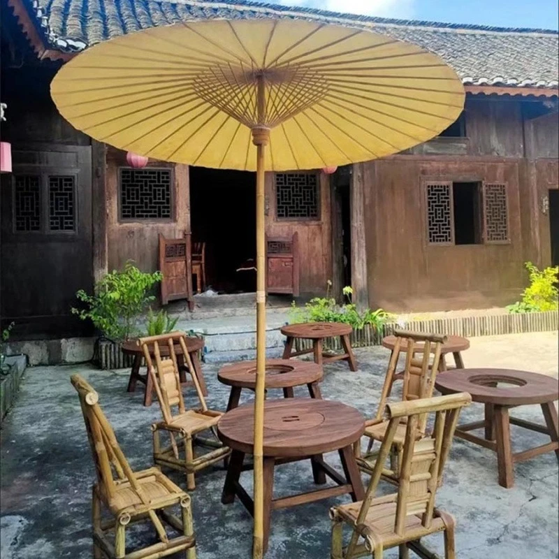

Thailand outdoor umbrella parasol courtyard oil cloth umbrella sun umbrella enclosure stove tea villa beach