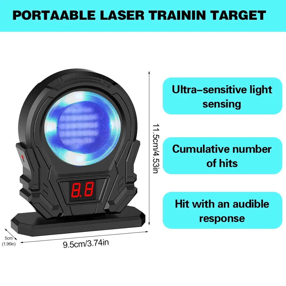 

Лазерная мишень V-Laser с инфракрасной индукцией, электронным подсчетом очков, цветовой индикацией и звуковым сопровождением для тренировок по стрельбе