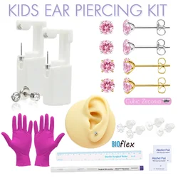 Disposable Sterile Ear Piercing Gun with Earrings Set Ear Piercing Machine Kit for Women Kids Girl Allergy Free Painless Safe