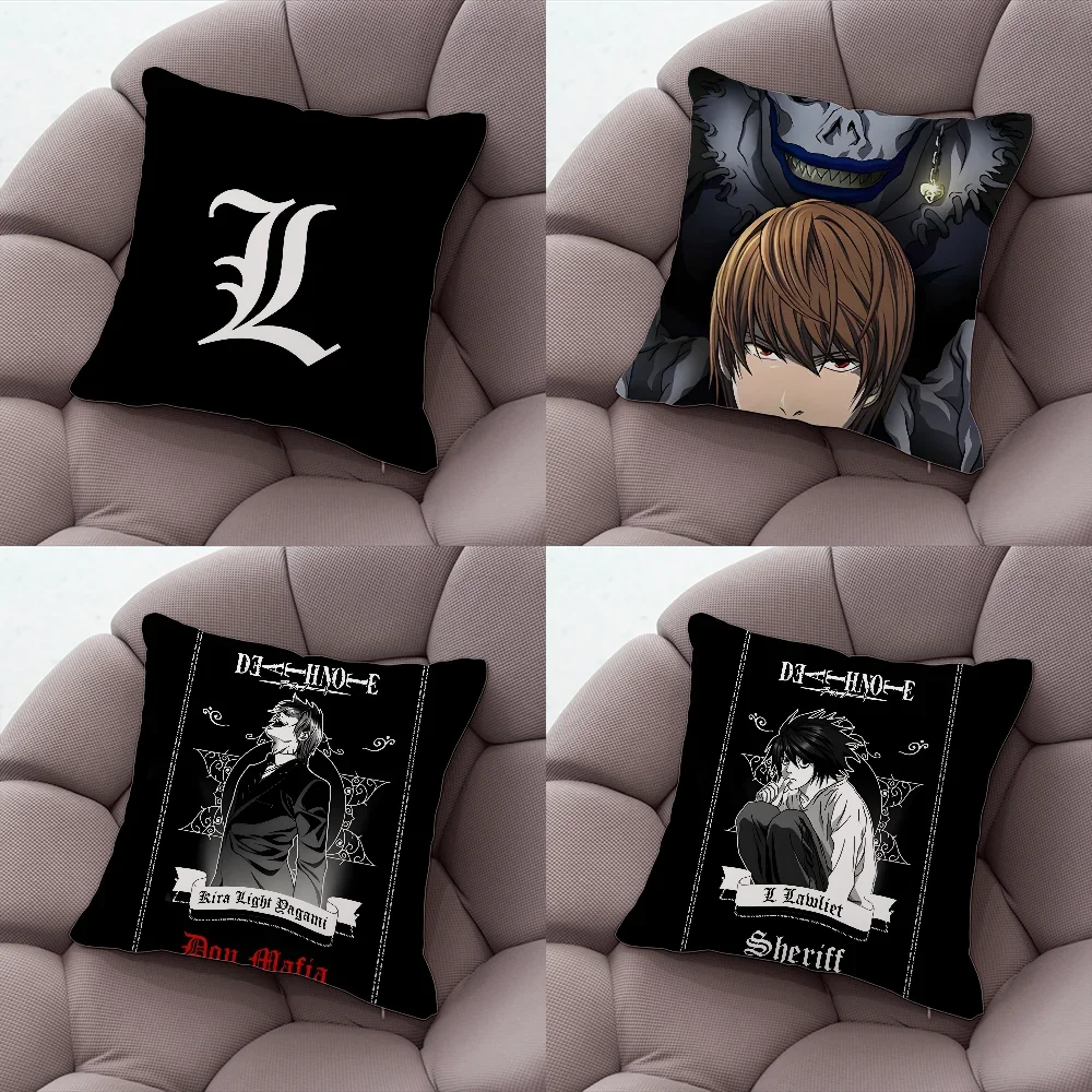 

Anime D-Death Note L Kira Pillow Case Pillow Case Living Room Sofa Cushion Cover Suitable For Home Bedroom Room Decoration