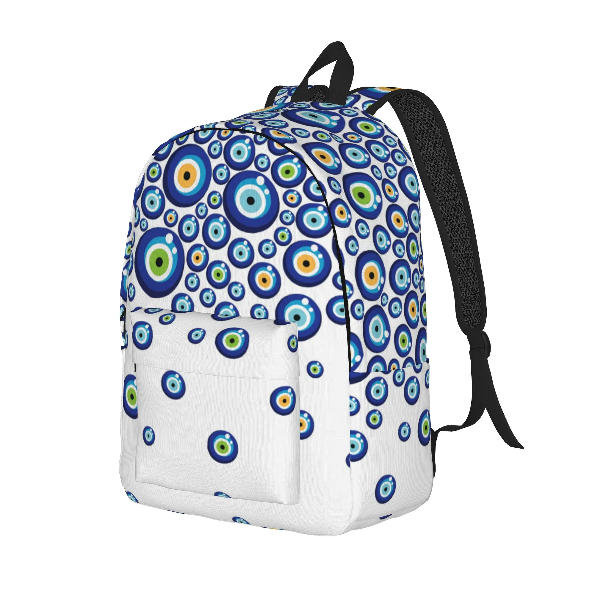 Turkish Evil Eye Backpack for Men Women Fashion High School Hiking Travel Daypack Lucky Charms Amulet Laptop Shoulder Bag Sports