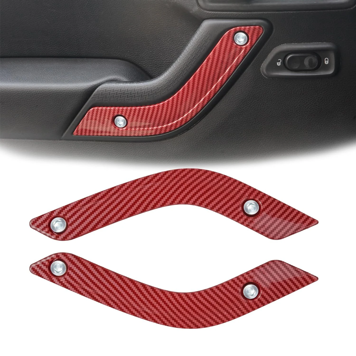 

Car Interior Door Grab Handle Inserts Cover Trim For Jeep Wrangler JK JKU 2011-2017 Left Right1RC72JAHAD 1RC72JAHAE