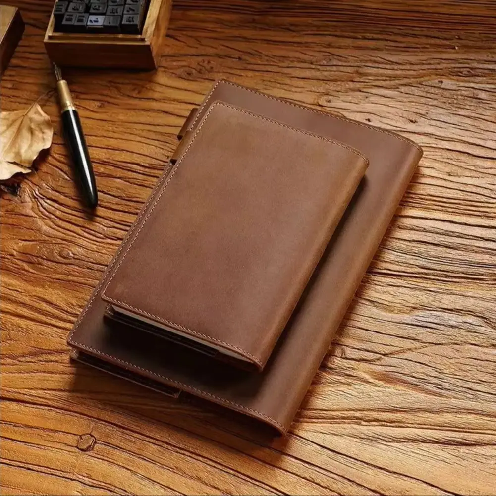 Vintage Notebook Crazy Horse Leather Notebook 88 Sheets Refillable Notebook Journal Notepad Diary School Office Notepads Writing