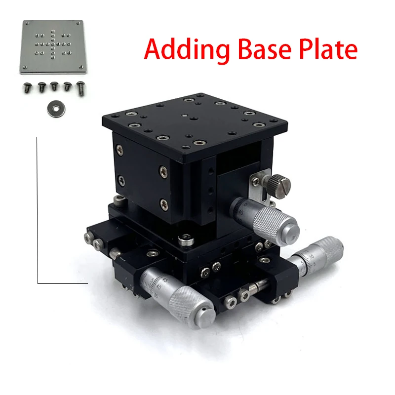 XYZ Axis Precision Displacement Platform 60*60mm Manual Fine Tuning Displacement Platform LD60-LM-2