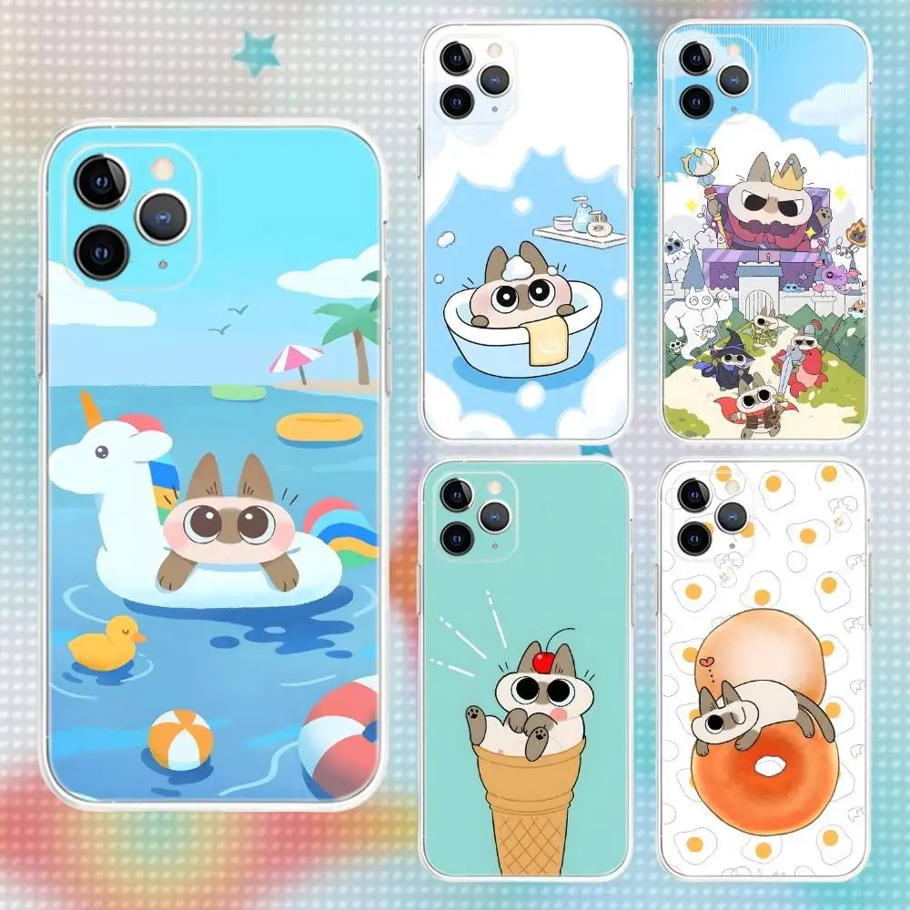 

Cute Siamese Azukisan Azuki Phone Case For iPhone 17,16,15,14,13,12,11 Pro,Max,Plus,Air,X,XS,XR,SE,Mini Transparent Soft