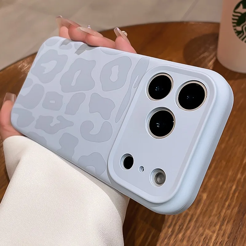 Modische Handyhüllen aus Flüssigsilikon mit Leopardenmuster für iPhone 17 16 12 Pro Max 14 15 Plus 17, staubdicht, weich, stoßfest. – Detail 10