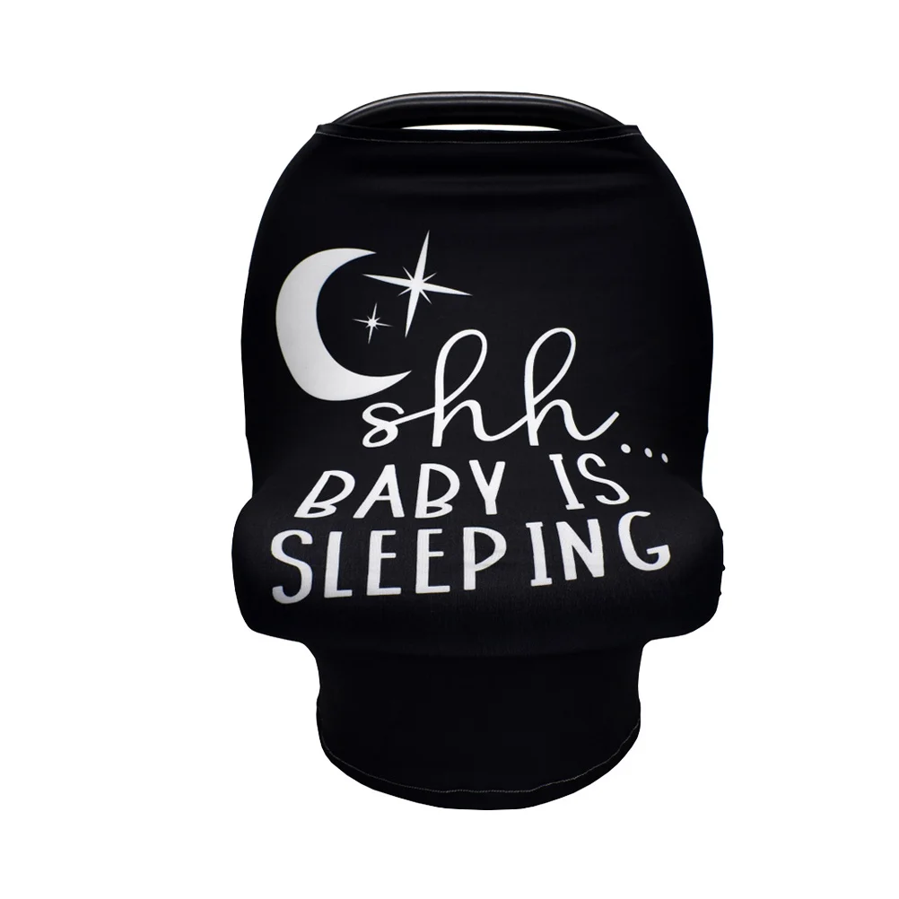 

Baby Nursing Cover Black Infant Car Protector Stroller Seat Cover Multi-Functional Lightweight Breathable Breastfeeding Scarf