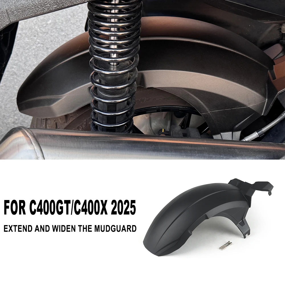 

New Motorcycle Rear Mudguard Extended Splash Guard with Widening Lengthening Design For BMW C400GT C400X 2025 -